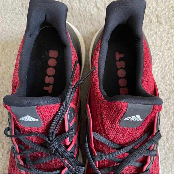 Adidas Ultraboost Men’s running shoes size 13 red and black like new - Picture 6 of 7